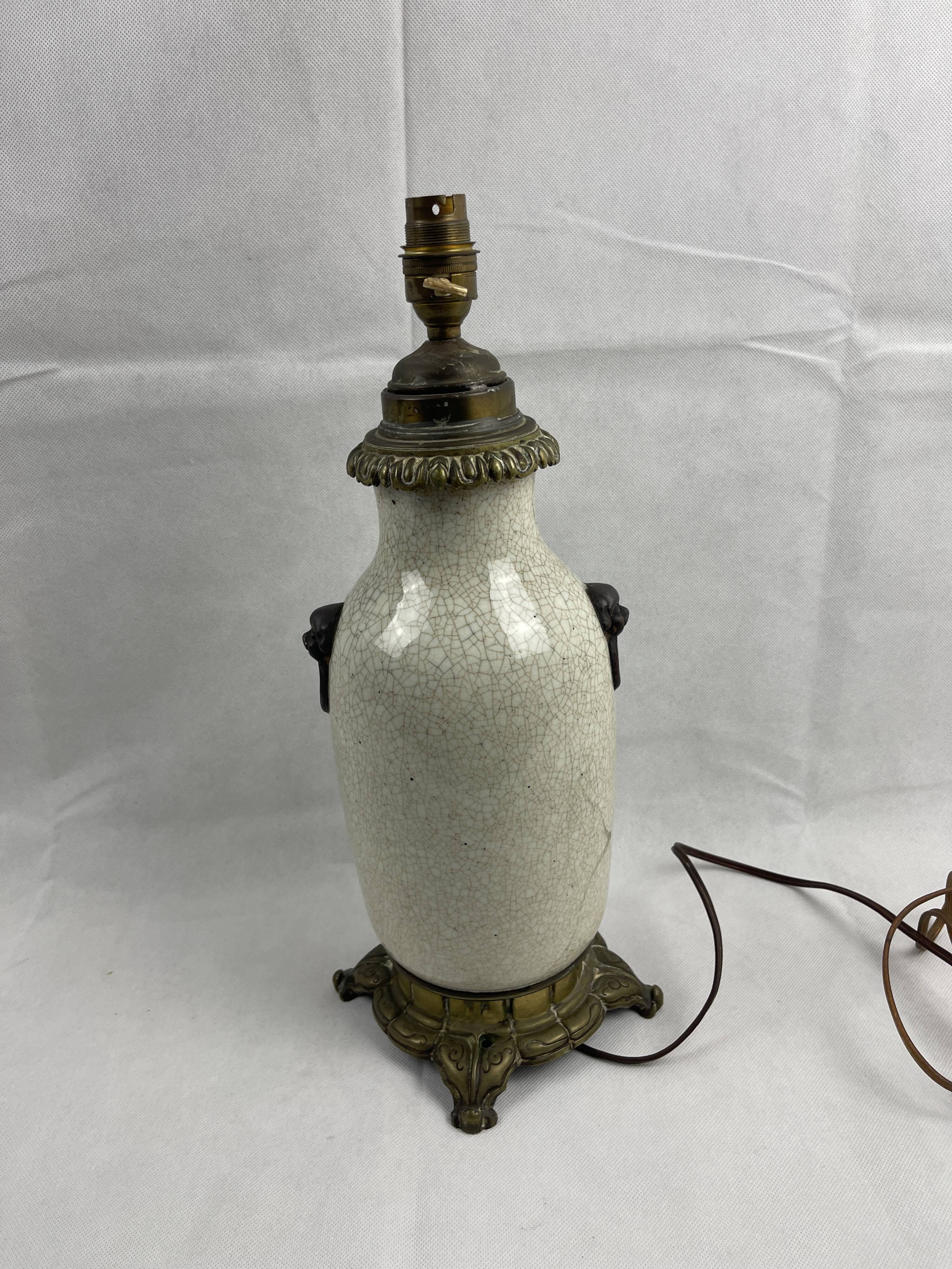 Chinese cracked porcelain lamp base