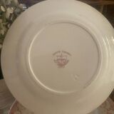 9 assiettes plates anciennes "Dubarry" Creil-Montereau, en terre de fer
