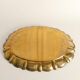 Hollywood Regency Large Oval Brass Tray by Firma Lars Holmström, Sweden 1940's