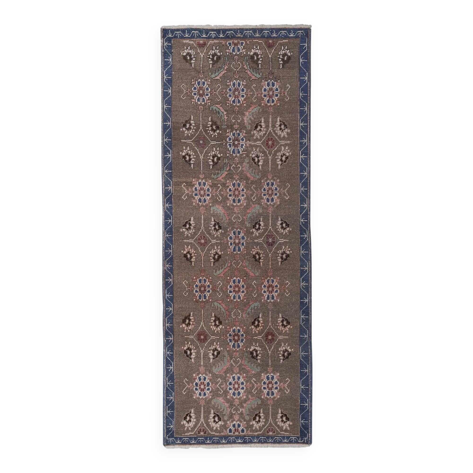 Vintage Turkish hallway rug 79x230 cm