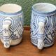 Paire d'anciennes chopes Fasi