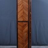 Showcase in precious wood marquetry, Louis XV Transition style.