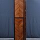 Showcase in precious wood marquetry, Louis XV Transition style.