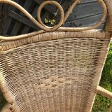 Rattan armchair duo