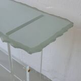 Console sculpturale en verre et lucite | Italie | Années 1980