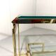 Brass & Bevelled Glass Two Tier Console Table 1970’s