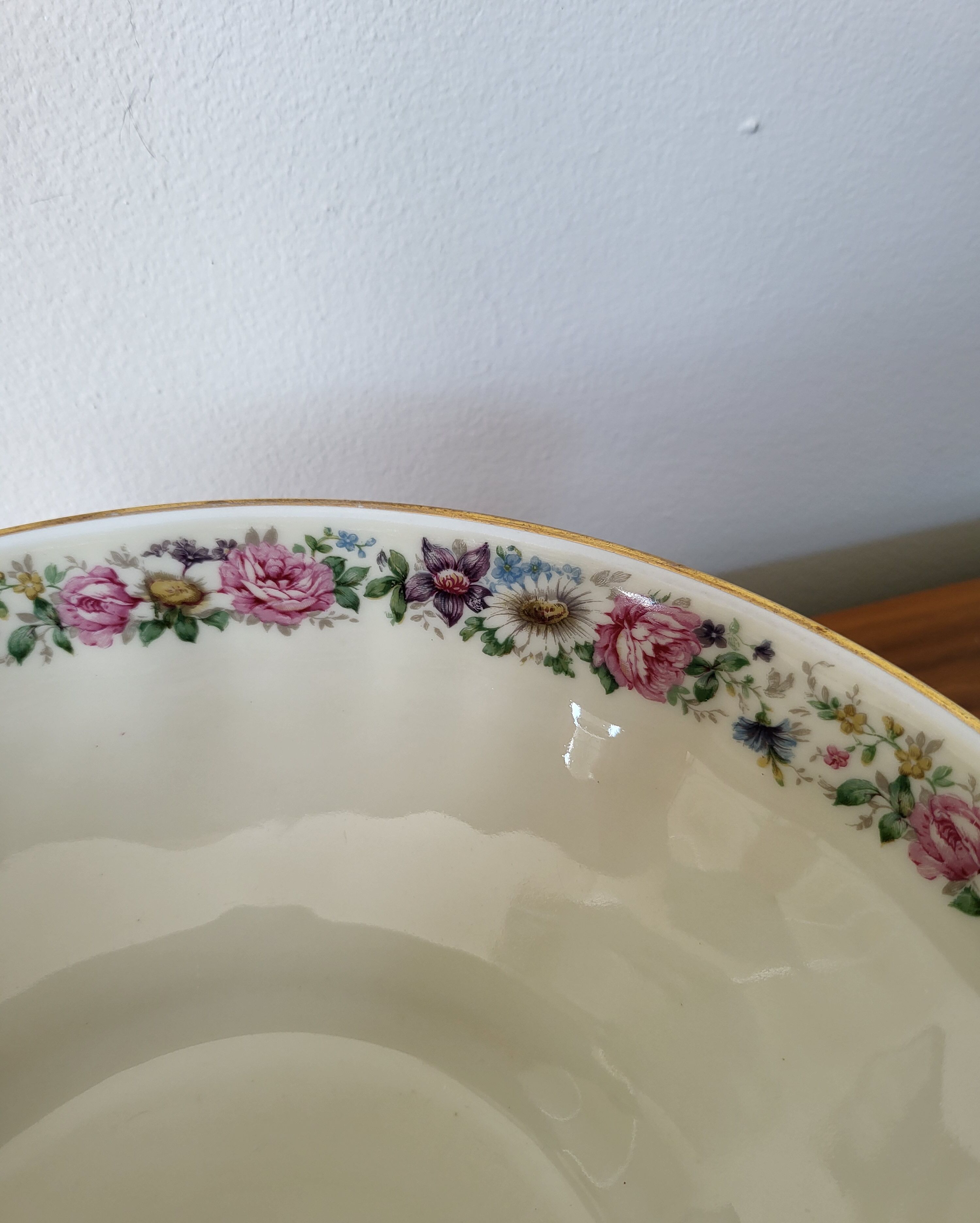 Limoges Bernardaud. Round Salad Plate in porcelain.