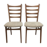 Paire de chaises années 60 retapissées