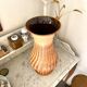 Brown glazed ceramic vase