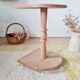 Brutalist side table in raw wood