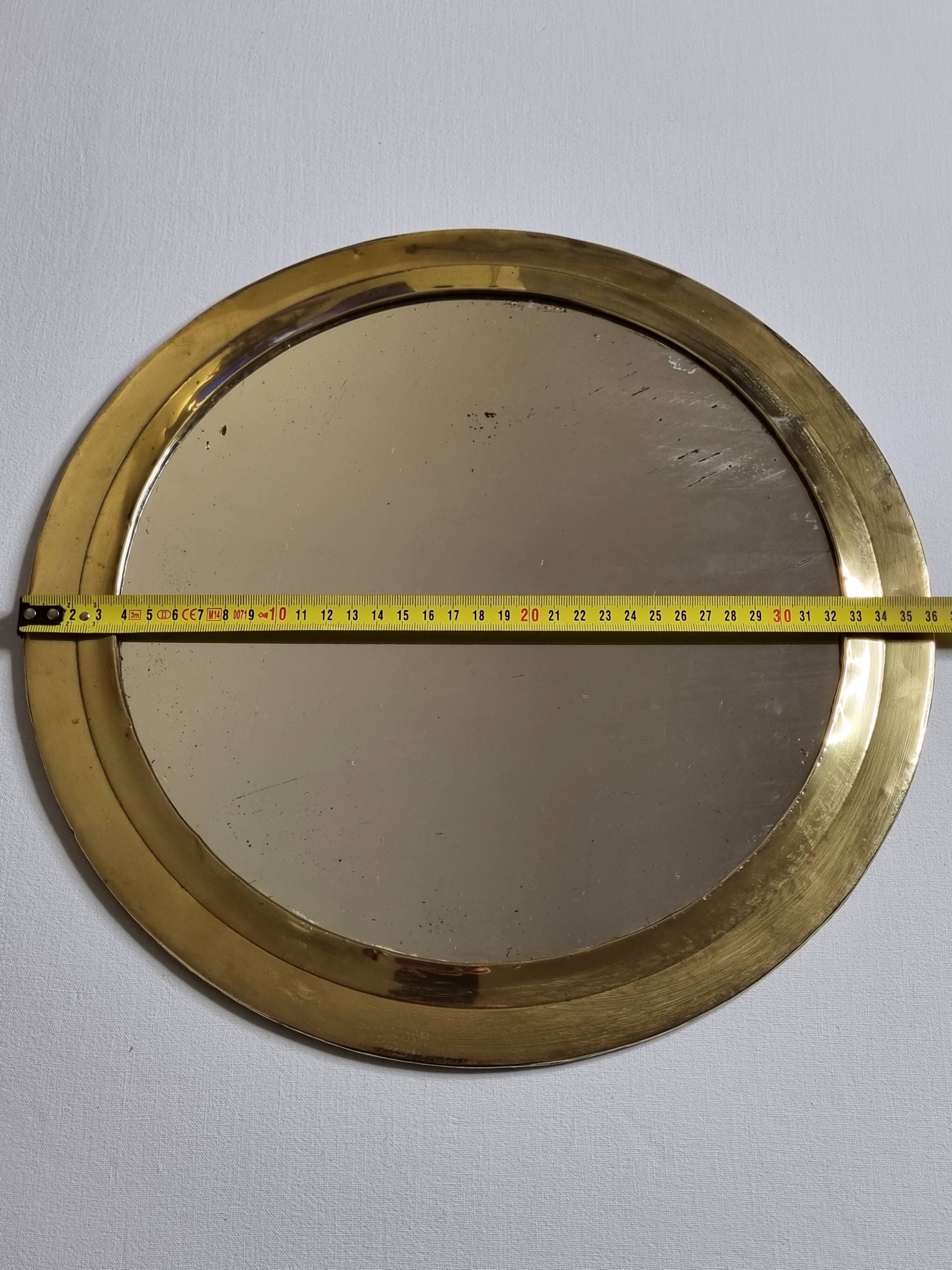 Vintage Moroccan mirror, round, 36 cm