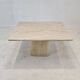 Table basse italienne en travertin, années 1980