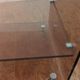 Pair of vintage smoked plexiglass bedside tables or accent furniture.
