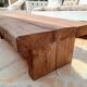 Table basse en bois massif – style brutaliste / wabi-sabi – fait main