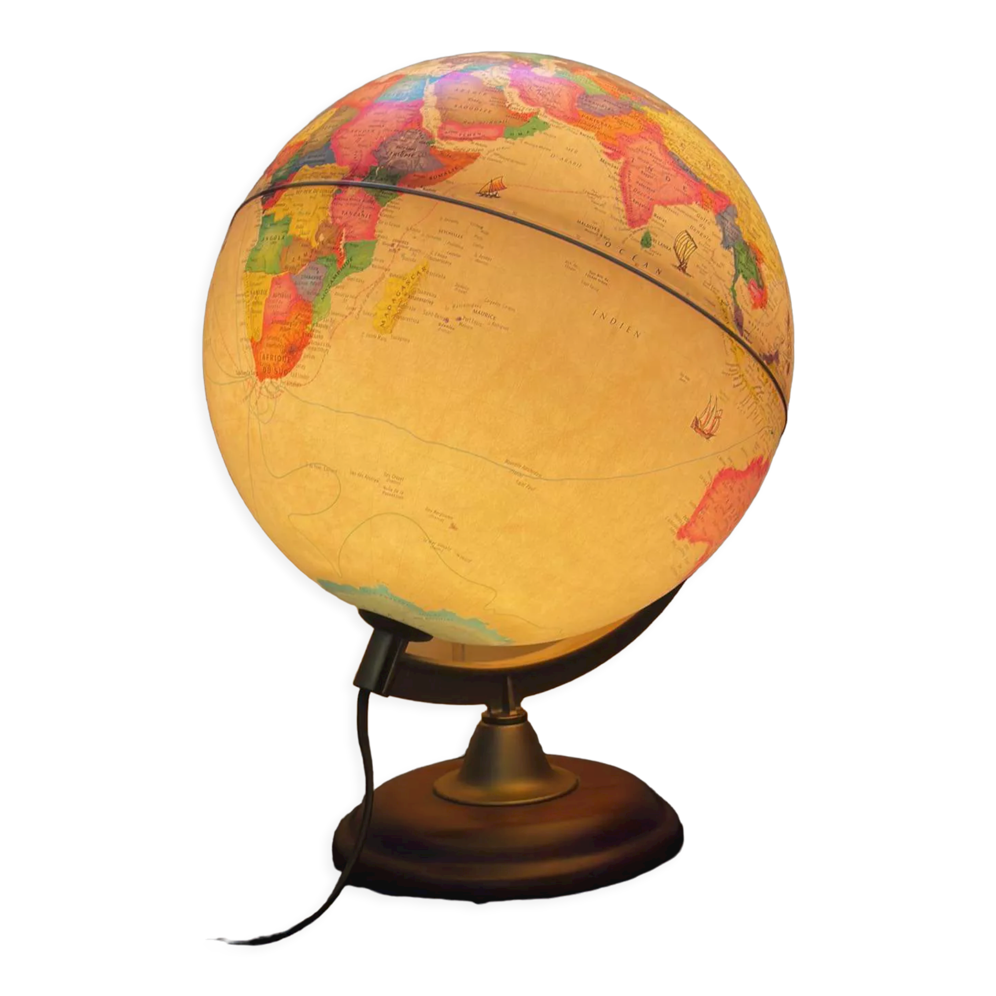 Globe wooden foot