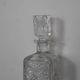 Antique cut glass carafe, probably crystal – Geometric patterns and matching stopper.