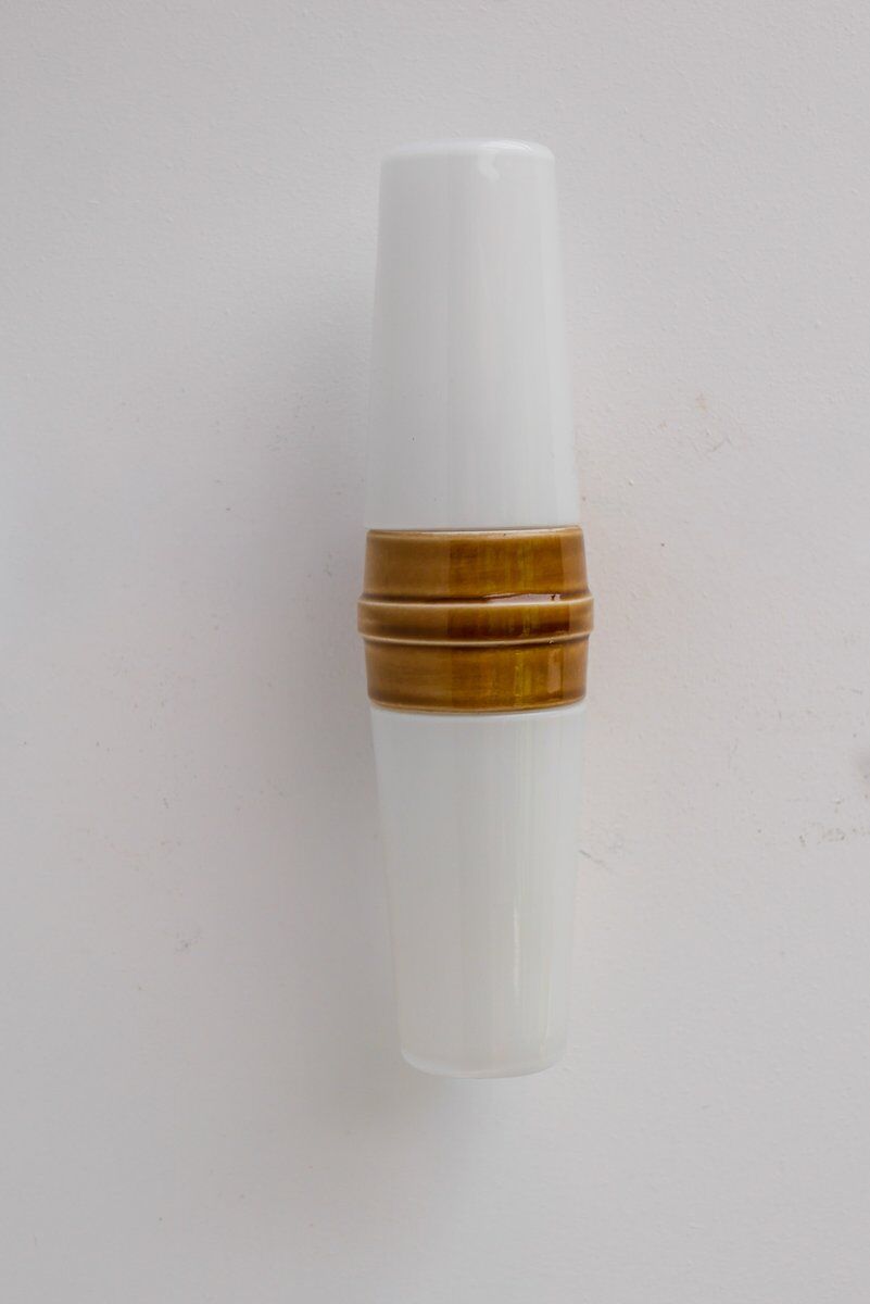 Vintage porcelain bathroom light by Sigvard Bernadotte for Ifö, 1960