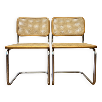Set of 2 Cesca chairs by Marcel BREUER b32