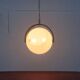 Mid-Century Swiss Space Age Plastic & Plywood Pendant Lamp from Temde, 1960s