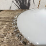 Vintage lace white opaline pendant lamp