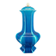 Important Porcelain Lamp with Blue Crackle Enamel, France, Circa 1940