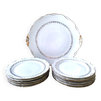 Berry porcelain cake service M&S with Limoges paste