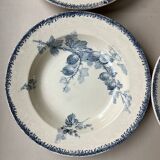 4 deep plates Sarreguemines redcurrants