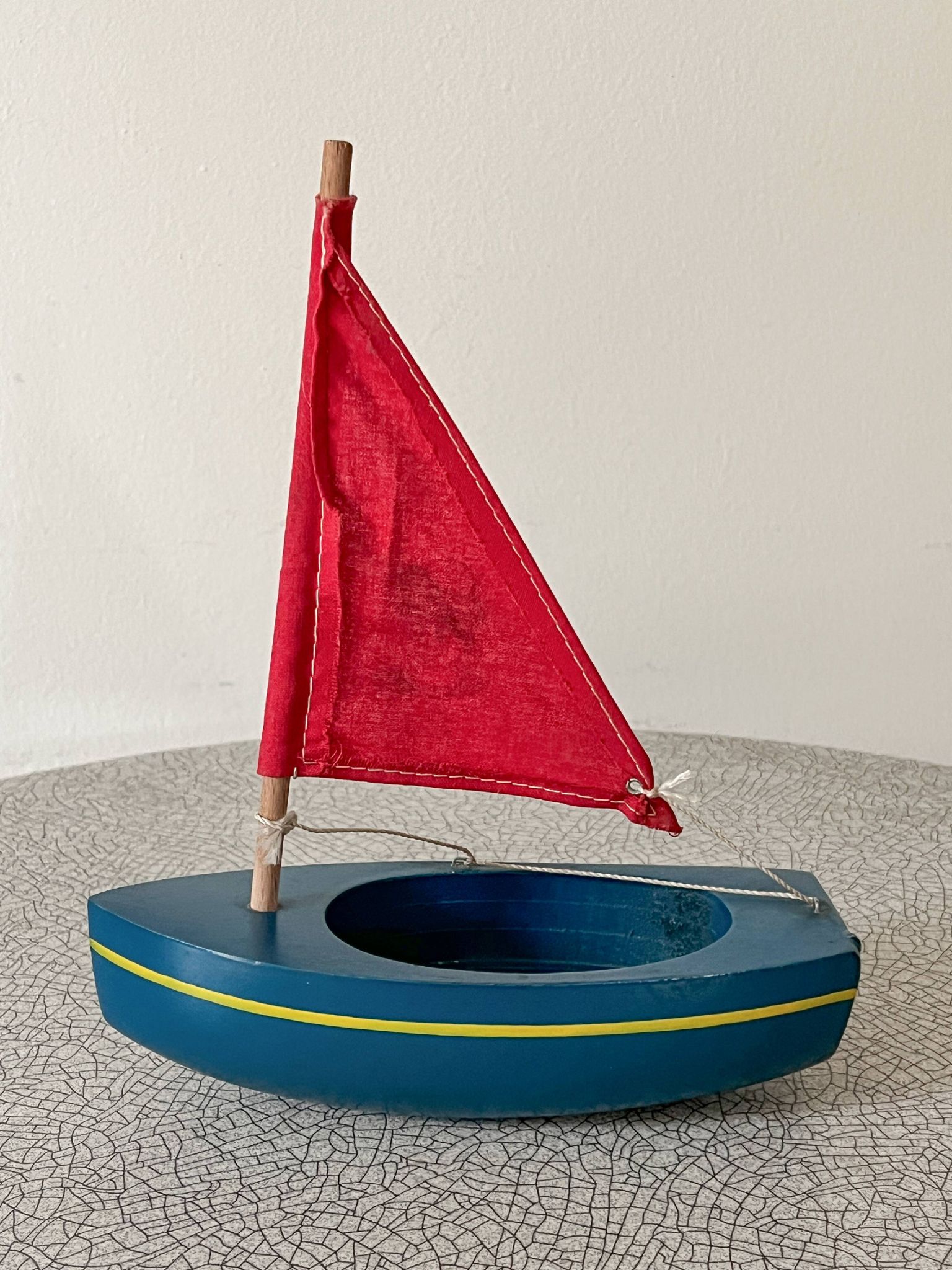 Tirot 200 French brand vintage toy pond sailboat