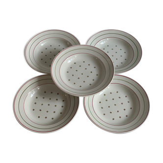 5 assiettes Luneville