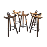 Suite de 5 tabourets de bar