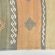 Light Green Striped Vintage Kilim Runner Rug, 63x180Cm