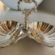 Vintage silver-plated shell display stand