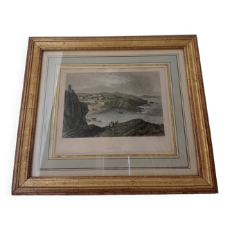 Old lithograph Biarritz
