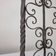 Spanish Wrought Iron Fireplace Screen Candelabra, Arts and Crafts, 1880s