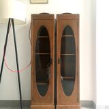 Authentic art deco showcase duo 1930s