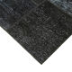 Hand-knotted turkish vintage 170 cm x 243 cm black patchwork rug