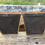 A series of 4 mahogany chairs with 19th th eme leather patties in good condition