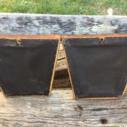 A series of 4 mahogany chairs with 19th th eme leather patties in good condition