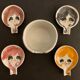 4 individual Italian ceramic stackable ashtrays with women's faces