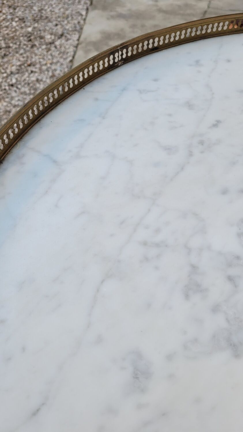 Antique Louis xvi style marble hot water bottle coffee table