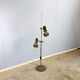 2-bulb floor lamp by Hustadt Leuchten, plastic spotlights on a brass pole, 1970s