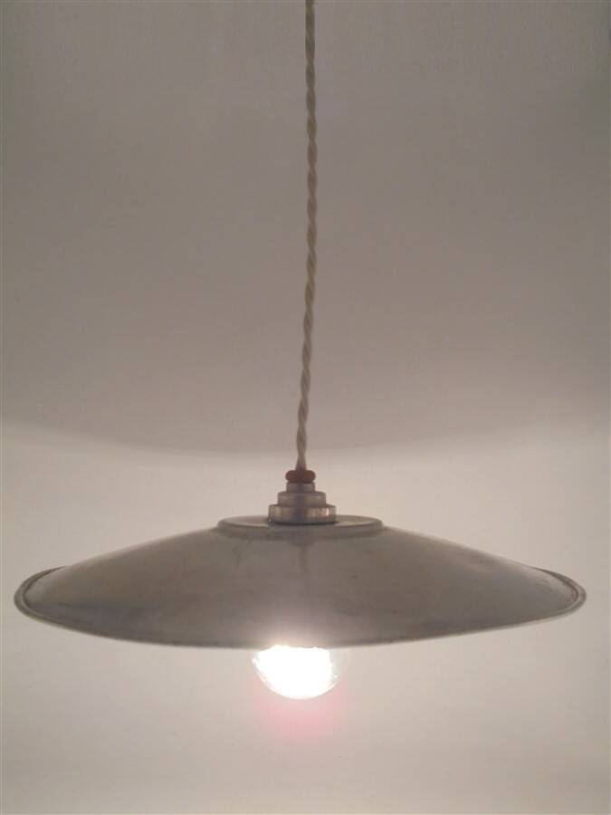 Vintage aluminum pendant lamp