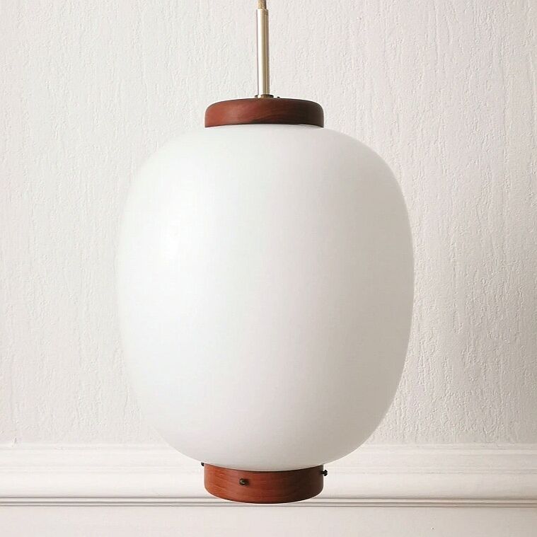Pendant lamp "Kina" by Bent Karlby, Lyfa, 1950