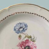 Set of 6 flowered porcelain dinner plates.