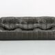 Living room sets vintage dark olive leather kashima by Michel Ducaroy for Ligne Roset