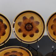 5 dessert plates in vintage ceramic Sarreguemines "Rimini"