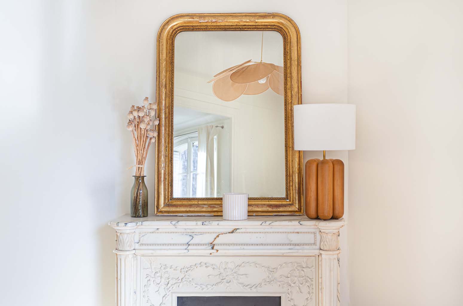 Lamp Charlotte Wood Cotton -