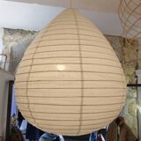 Fabric lampshade (linen) in the shape of a pear.