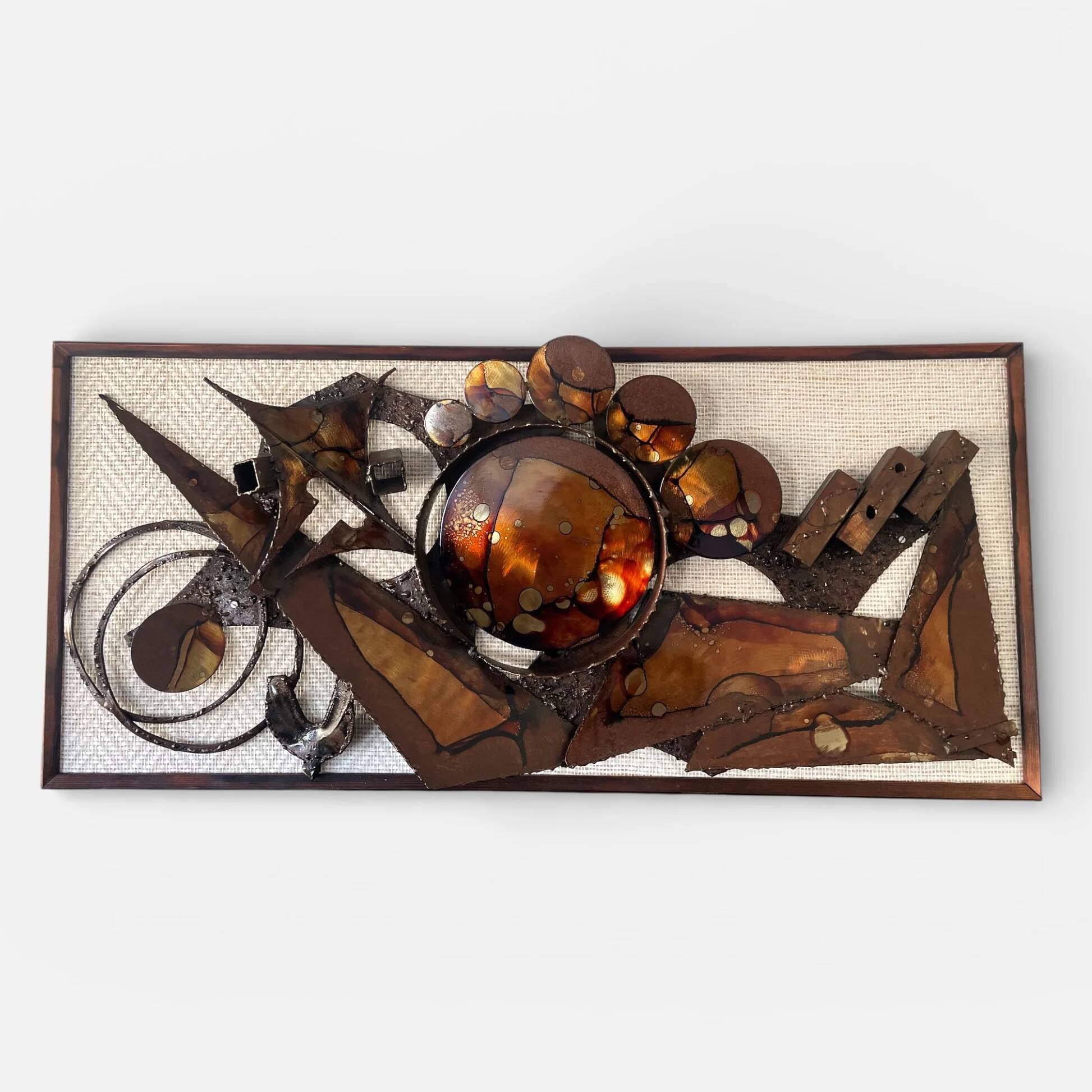 Sculpture murale en métal brutaliste de Henrik Horst des années 1970