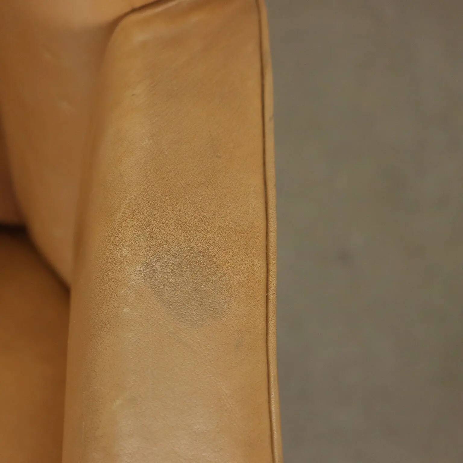 Vintage armchair in faux leather and painted beech, Italy, 1930s-1940s.